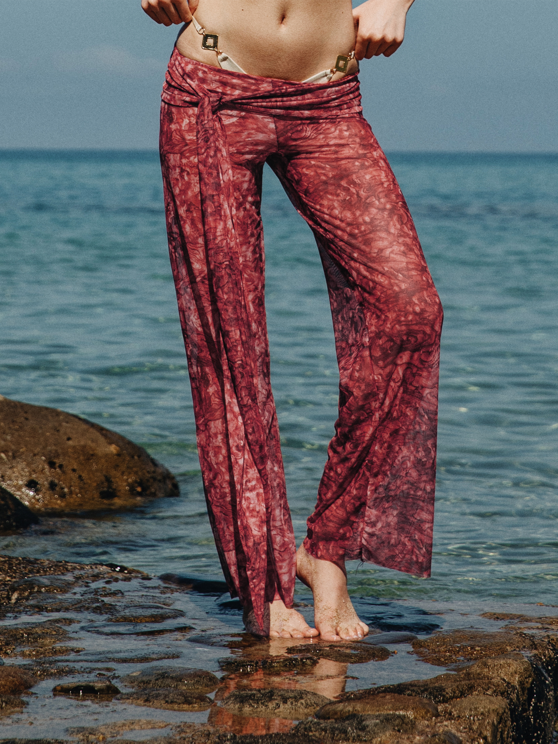 Shelea lightweight pants - Pink Abalone