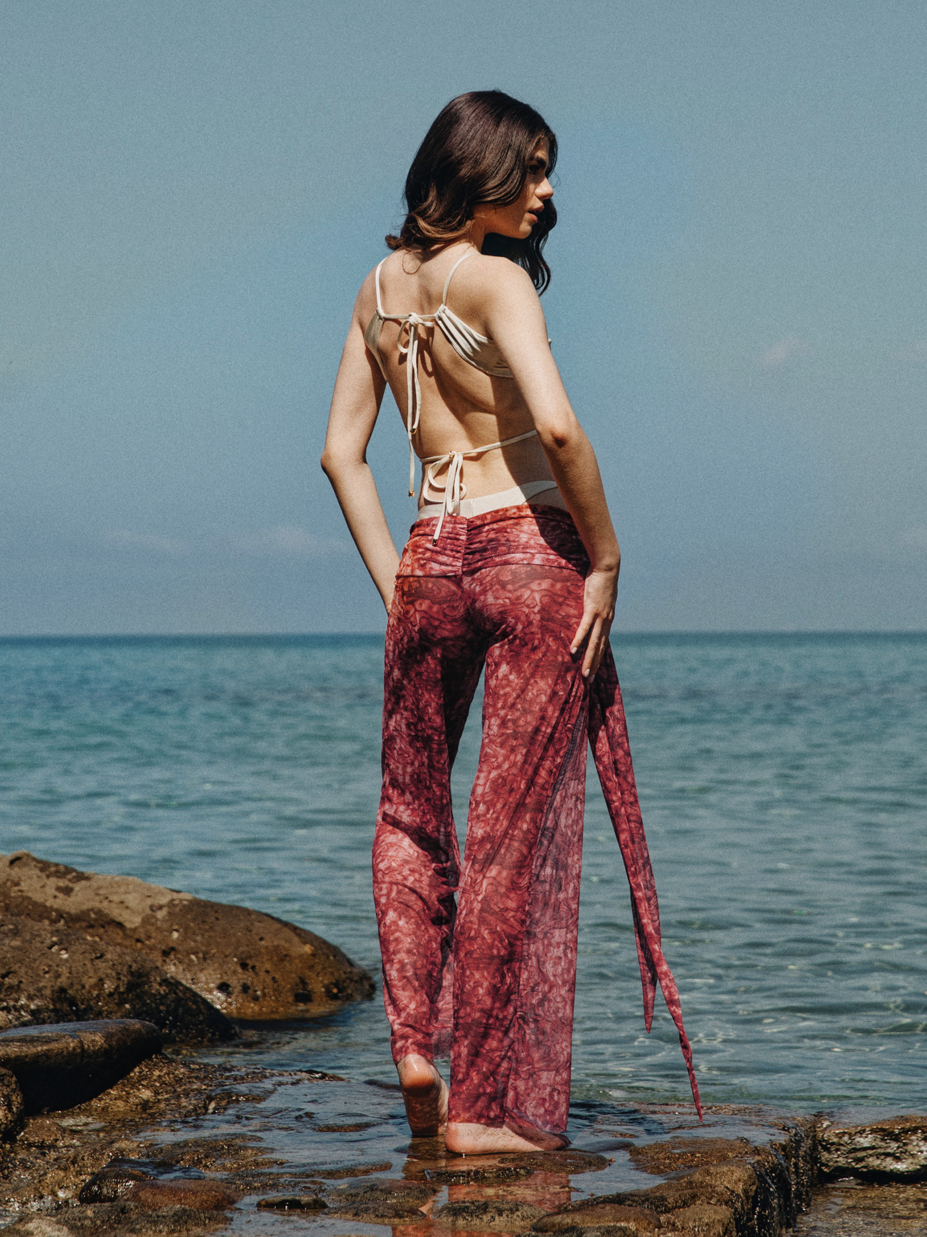 Shelea lightweight pants - Pink Abalone